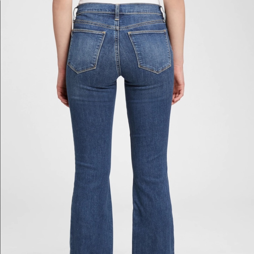 Gap Dark Wash Straight Leg Boot Cut Jeans